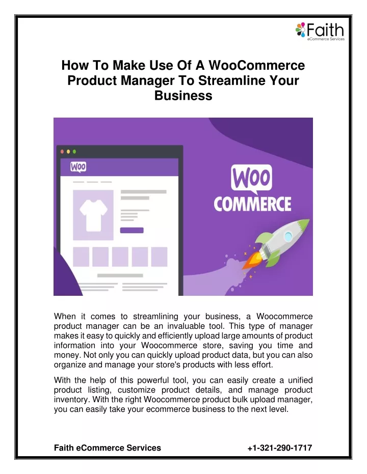 how to make use of a woocommerce product manager