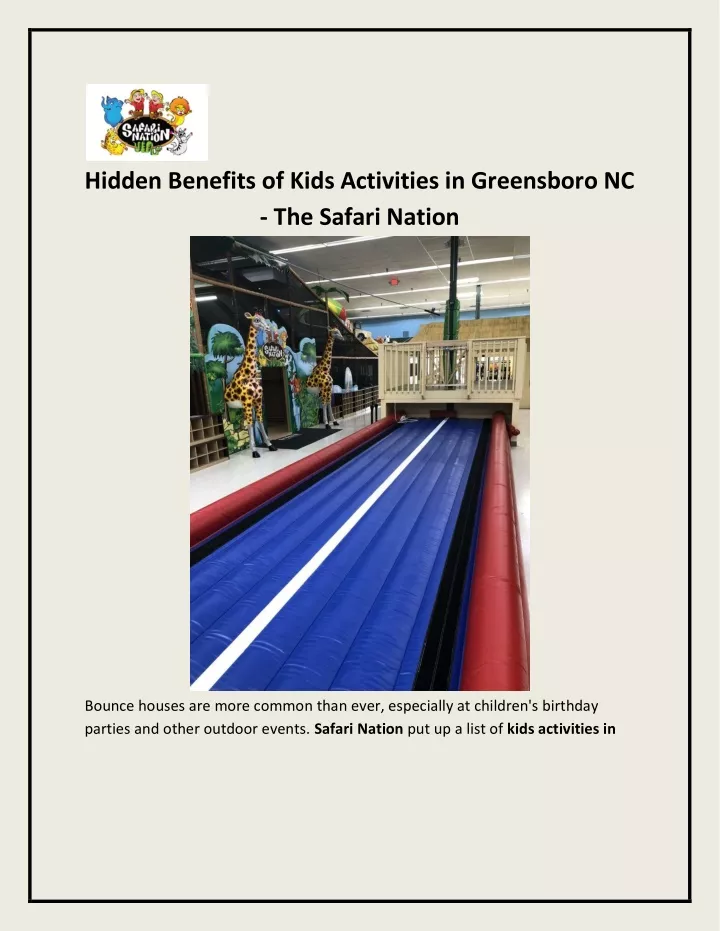 hidden benefits of kids activities in greensboro