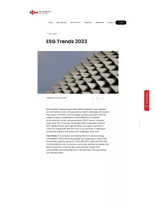 ESG Trends 2023