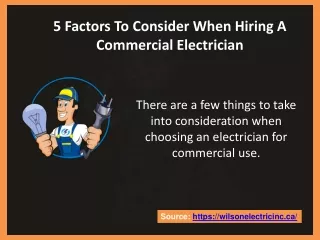 5 Factors To Consider When Hiring A Commercial Electrician