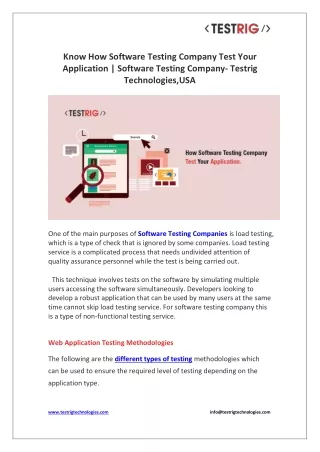 How Software Testing Company Test Your Application