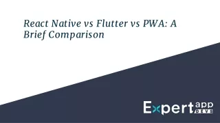 react native vs flutter vs pwa a brief comparison