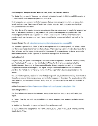 electromagnetic weapons market all stats facts