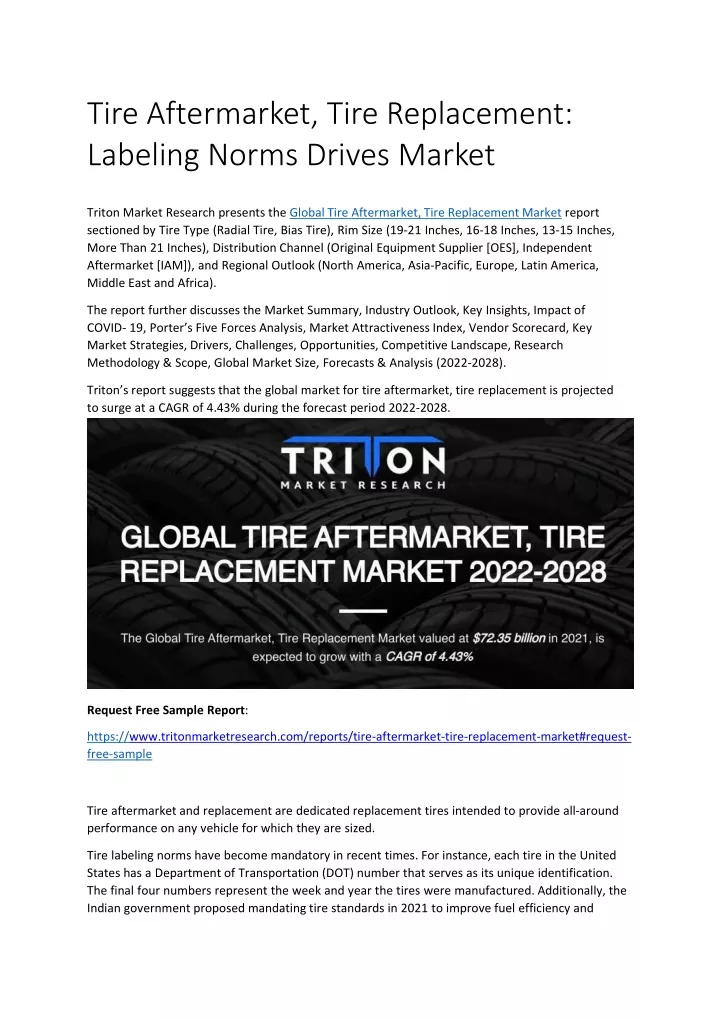 tire aftermarket tire replacement labeling norms