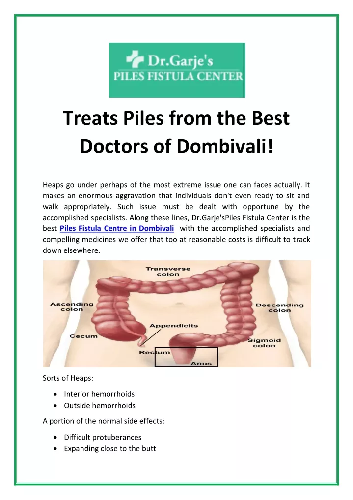 treats piles from the best doctors of dombivali