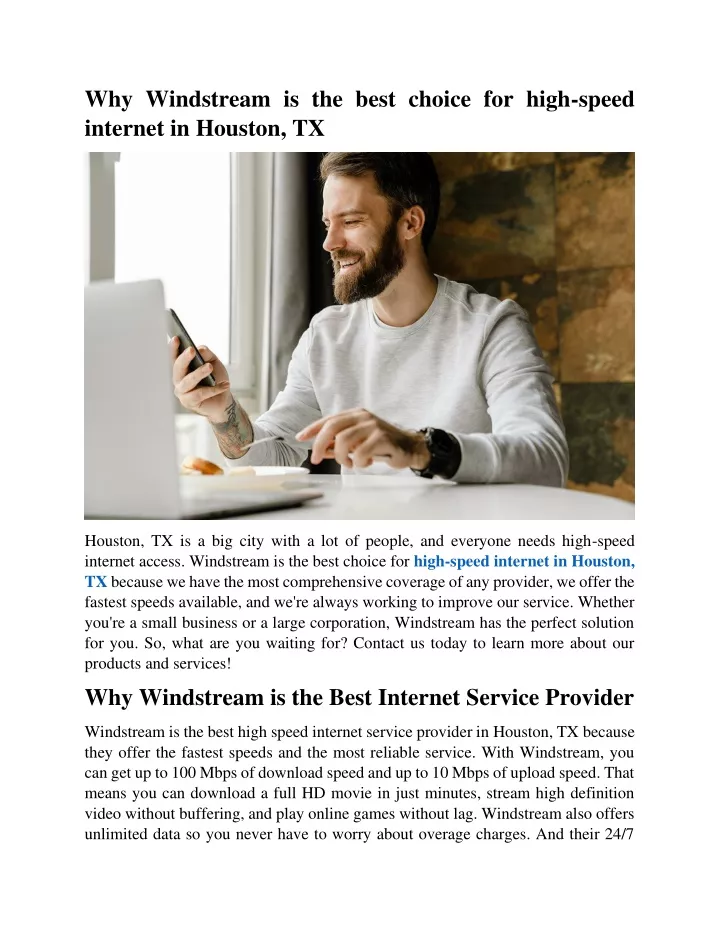 why windstream is the best choice for high speed