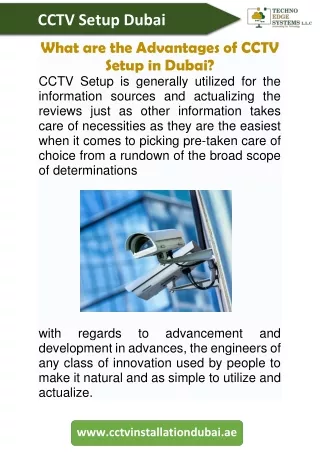cctv setup dubai what are the advantages of cctv
