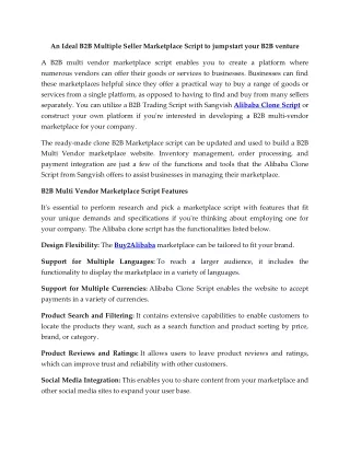 an ideal b2b multiple seller marketplace script