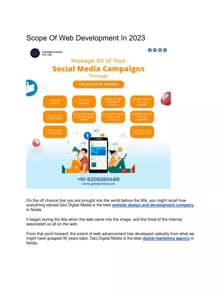 scope of web development in 2023