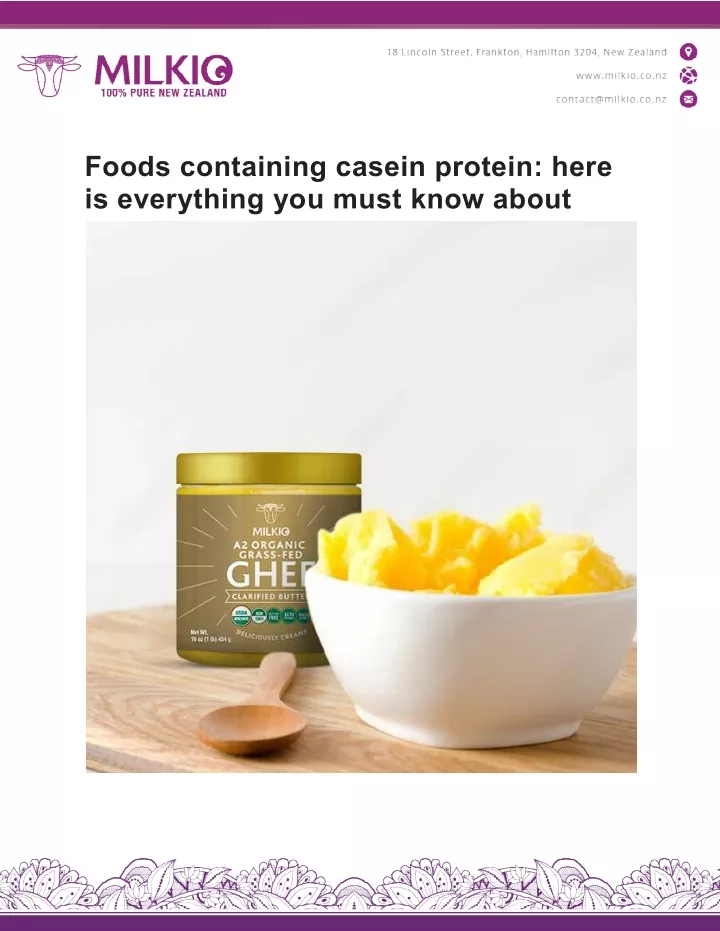 foods containing casein protein here