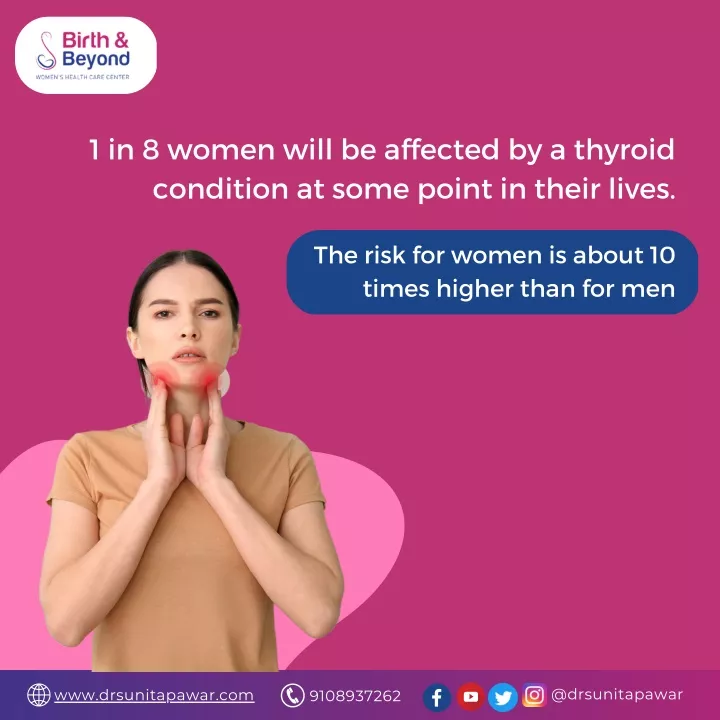 1 in 8 women will be affected by a thyroid