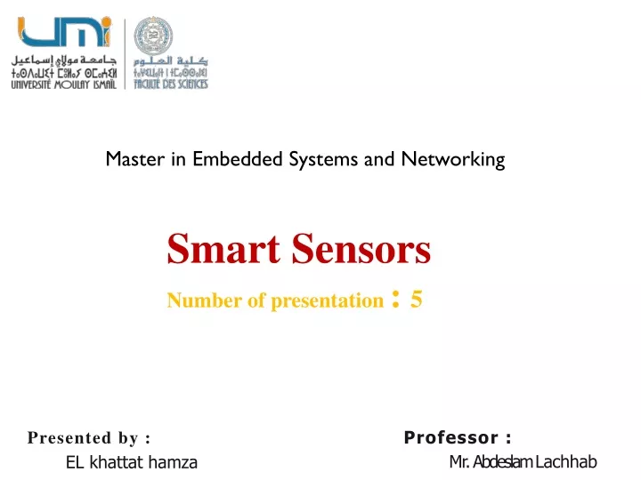 smart sensors n umber of presentation 5