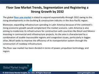 Floor Saw Market Trends, Segmentation and Registering a Strong Growth by 2032