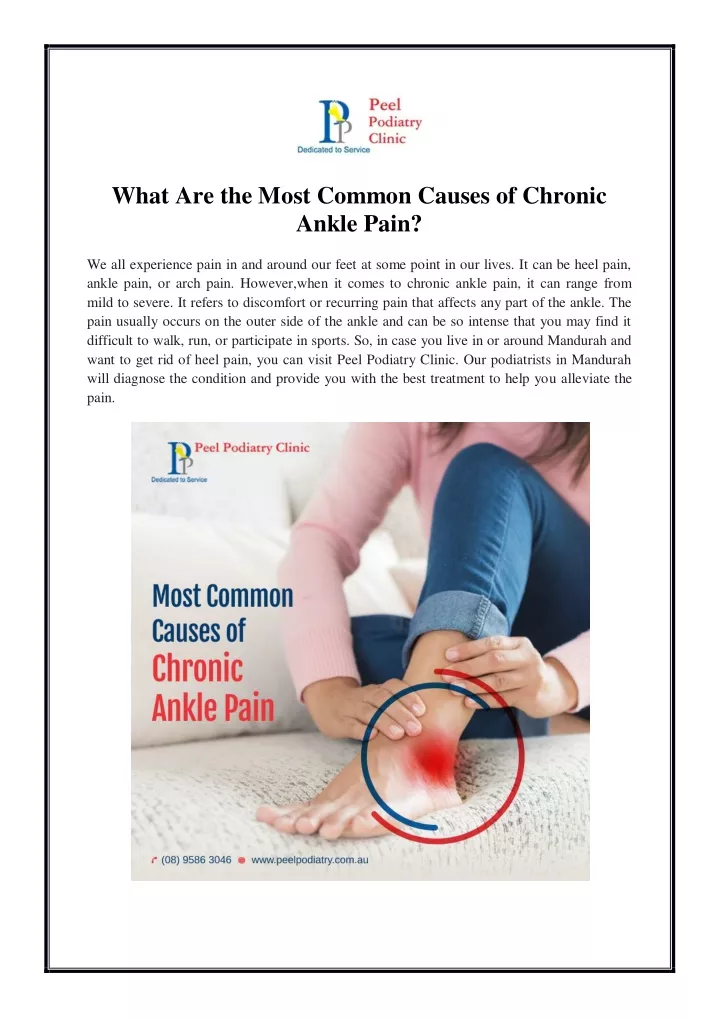 what are the most common causes of chronic ankle