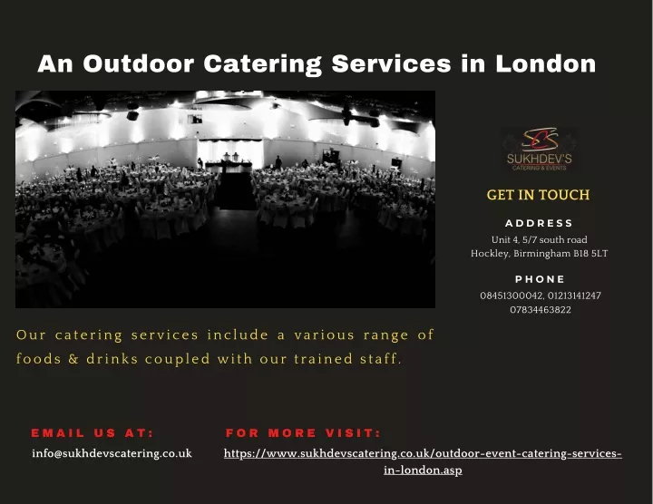 an outdoor catering services in london