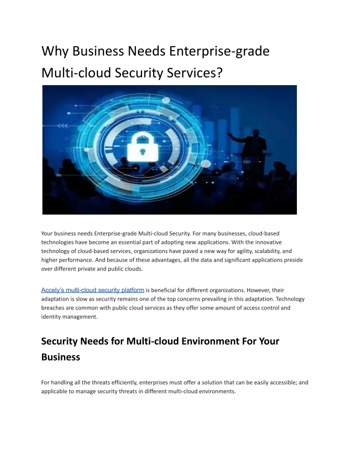 why business needs enterprise grade multi cloud