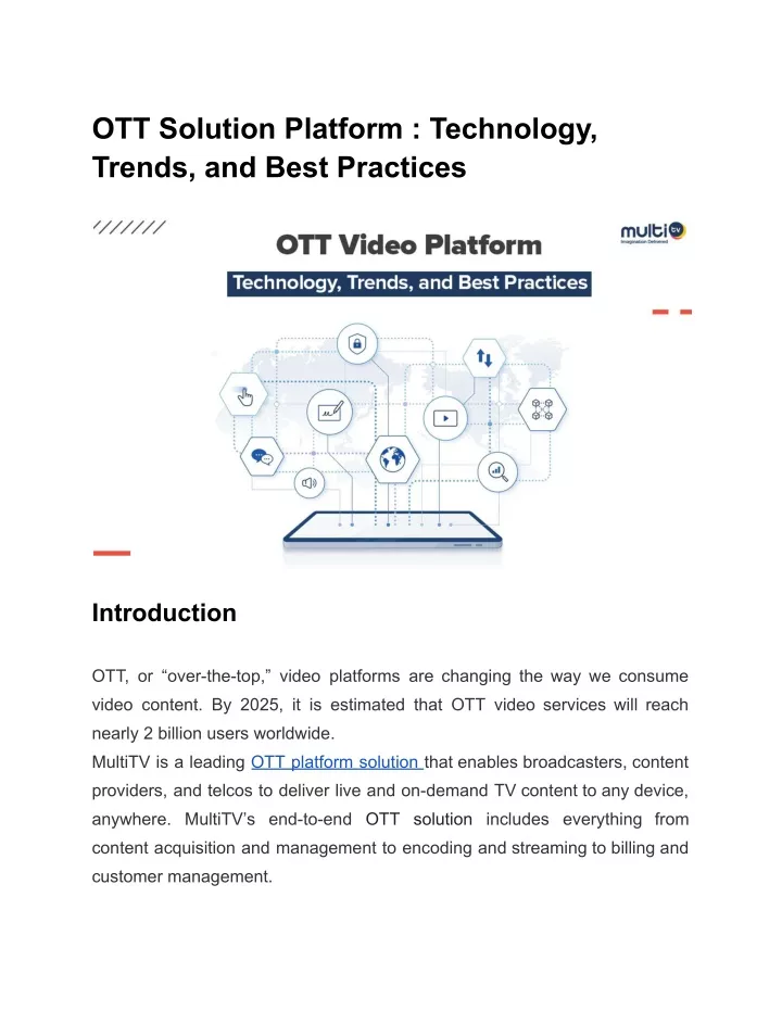 ott solution platform technology trends and best