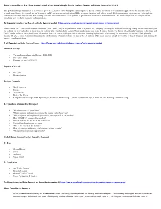 radar systems market size share analysis