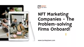 NFT Marketing Companies - The Problem-solving Firms Onboard!