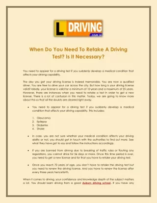 When Do You Need To Retake A Driving Test- Is It Necessary