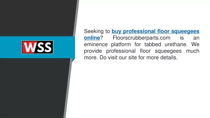 seeking to buy professional floor squeegees
