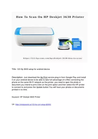 title 123 hp 3630 setup for android device