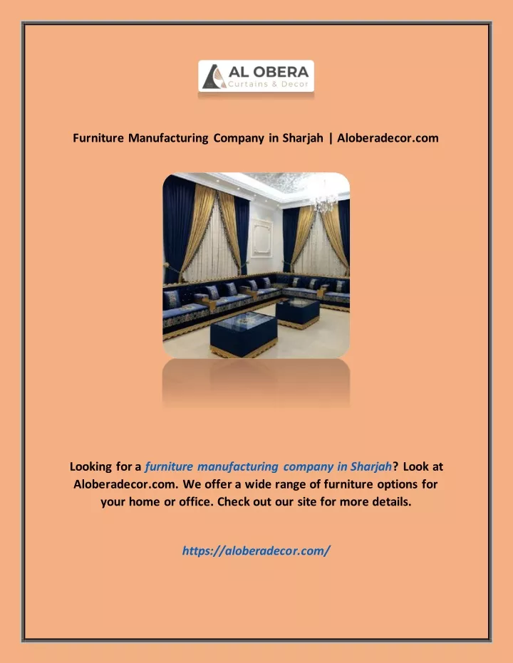 furniture manufacturing company in sharjah