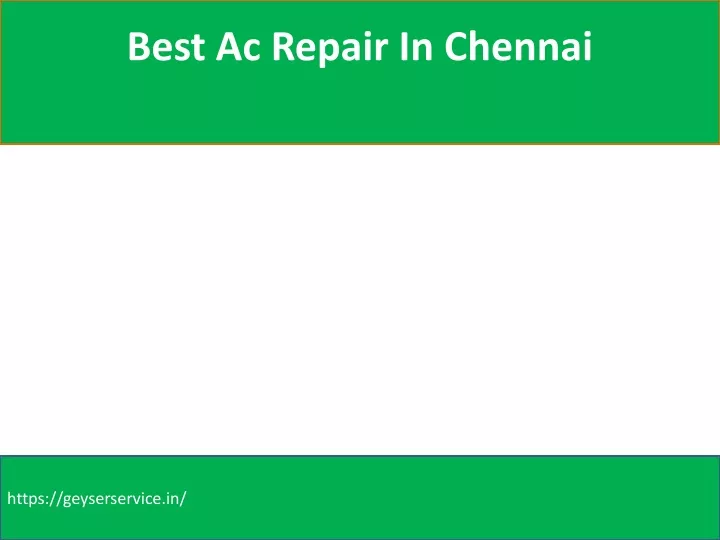 best ac repair in chennai