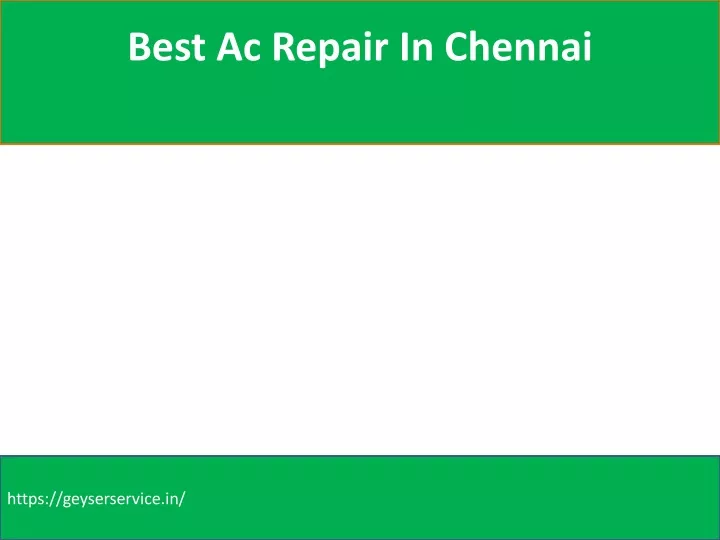 best ac repair in chennai