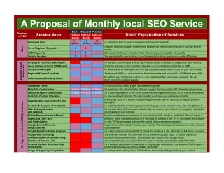 a proposal of monthly local seo service
