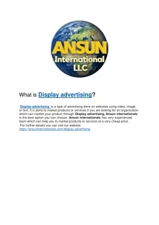 what is display advertising
