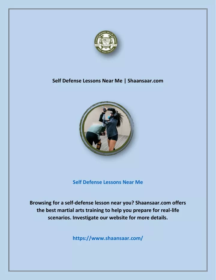 self defense lessons near me shaansaar com