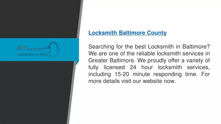 locksmith baltimore county searching for the best