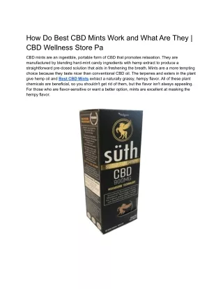 How Do Best CBD Mints Work and What Are They _ CBD Wellness Store Pa