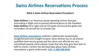 swiss airlines reservations process
