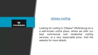 Ottawa Roofing  Wolfenburg.ca