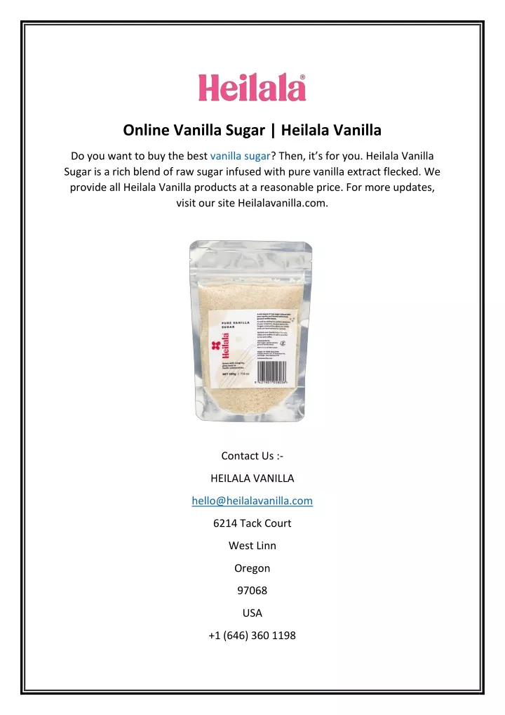 online vanilla sugar heilala vanilla