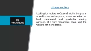 Ottawa Roofers  Wolfenburg.ca
