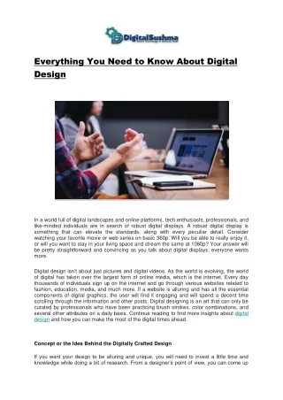 Everything You Need to Know About Digital Design