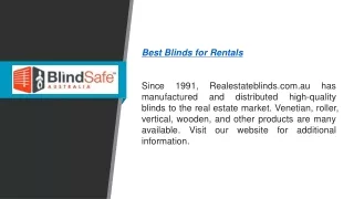 Best Blinds for Rentals Realestateblinds.com.au