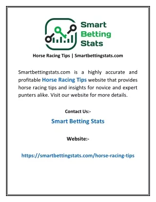 Horse Racing Tips | Smartbettingstats.com