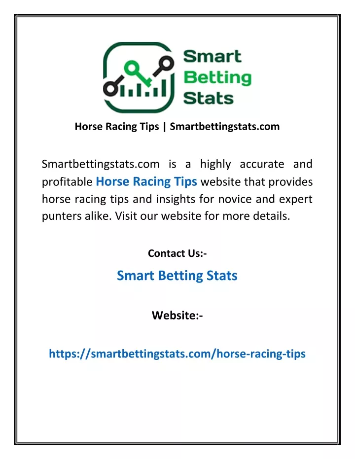 horse racing tips smartbettingstats com