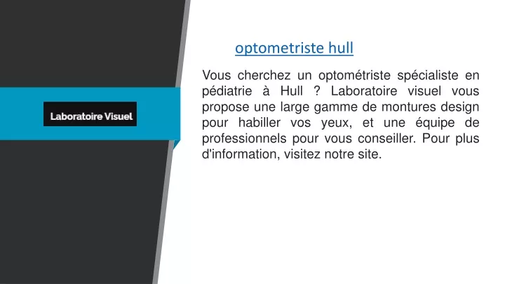 optometriste hull