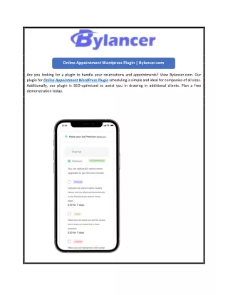 Online Appointment Wordpress Plugin | Bylancer.com