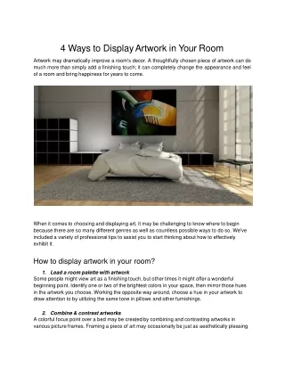 4 Ways to Display Artwork in Your Room