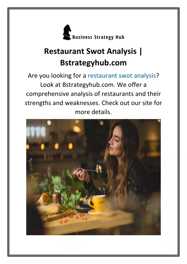 restaurant swot analysis bstrategyhub com