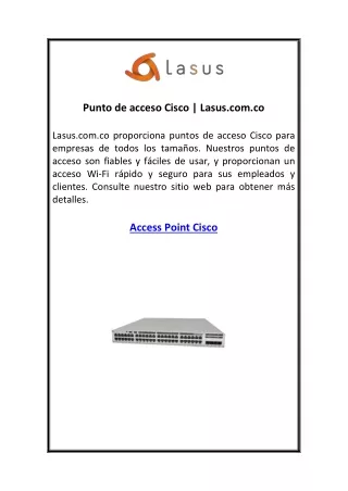 punto de acceso cisco lasus com co