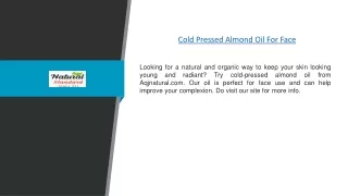 Cold Pressed Almond Oil For Face | Aqjnatural.com