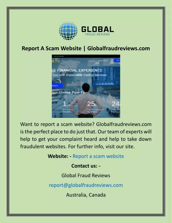 report a scam website globalfraudreviews com