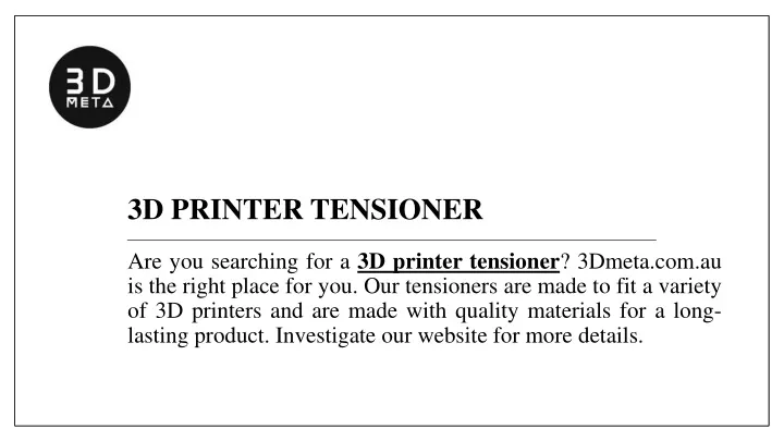 3d printer tensioner